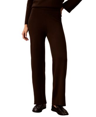 Women's Pull-On High-Rise Wide-Leg Sweater Pants