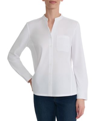 Women's Stand Collar Long-Sleeve Shirt