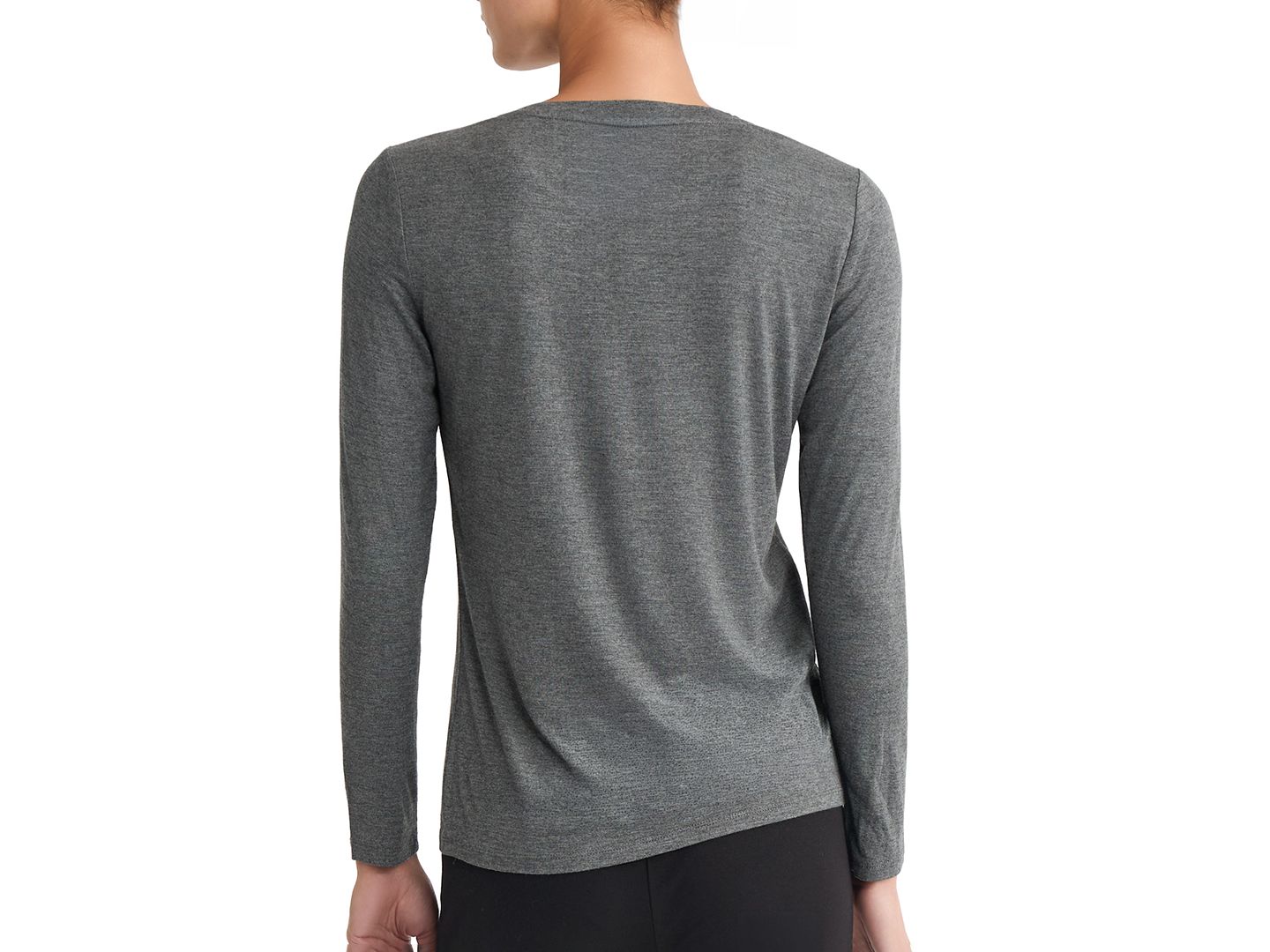 Женская футболка Jones New York Long-Sleeve Crewneck, цвет: Винный — фото 18