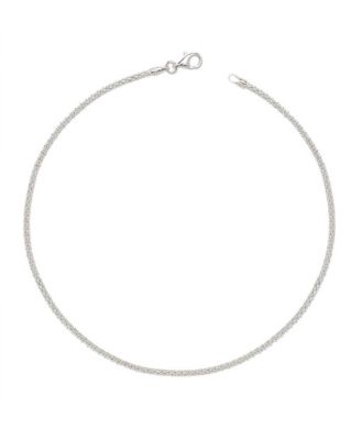 Jewelryweb 925 Sterling Silver Italian 10 Inch Popcorn Chain Anklet Lobster-claw