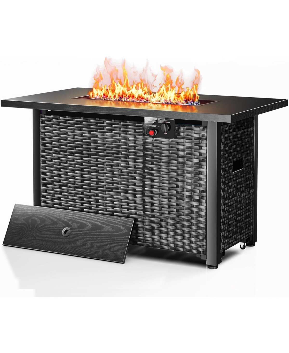 Electactic 42 Inch Propane Fire Pit, 50, 000 Btu Steel Gas Fire Pits