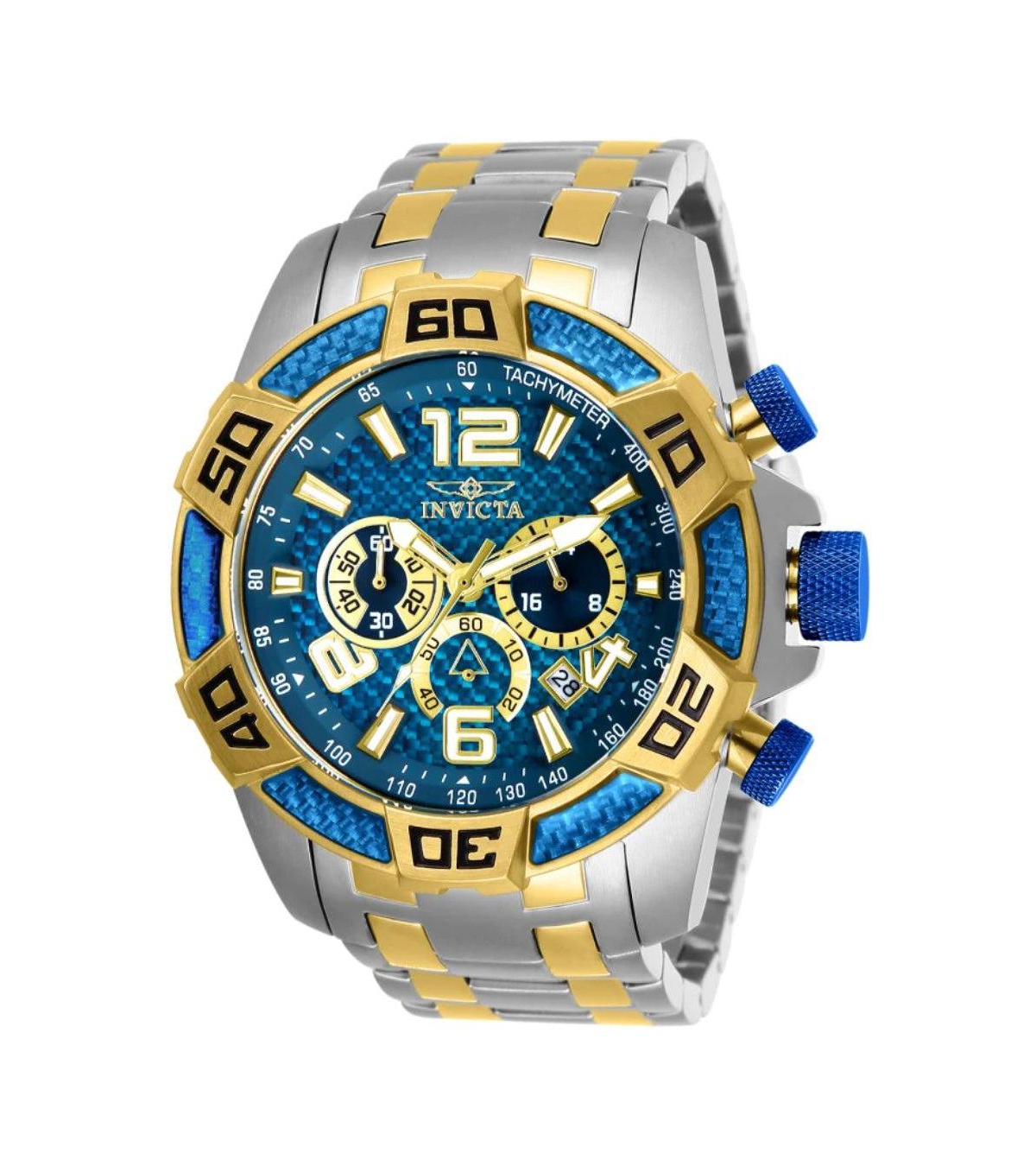 Invicta Men's Quartz Pro Diver Chronograph Water-Resistant Stainless Steel Watch, 50mm, 25855 - Blue
