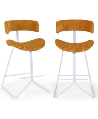 25-Inch Armless Counter Stools with Curved Backrests