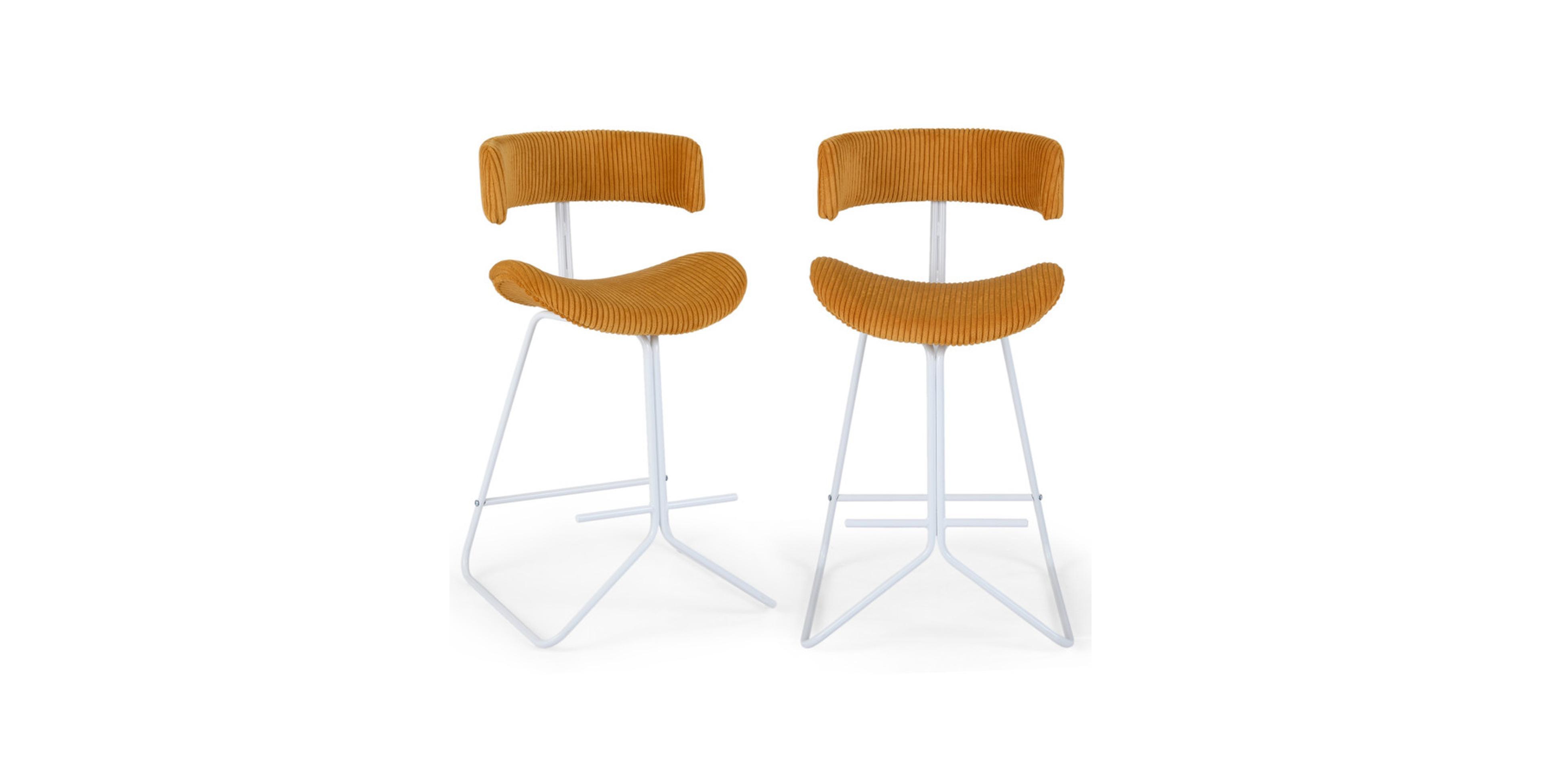 Gouun 25-Inch Armless Counter Stools with Curved Backrests