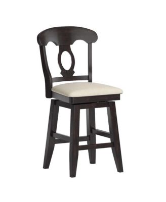 Lea Oval Swivel Counter Stool with Linen Seat