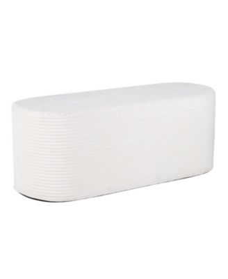 Oval Upholstered Ottoman Bench for Small Living Rooms