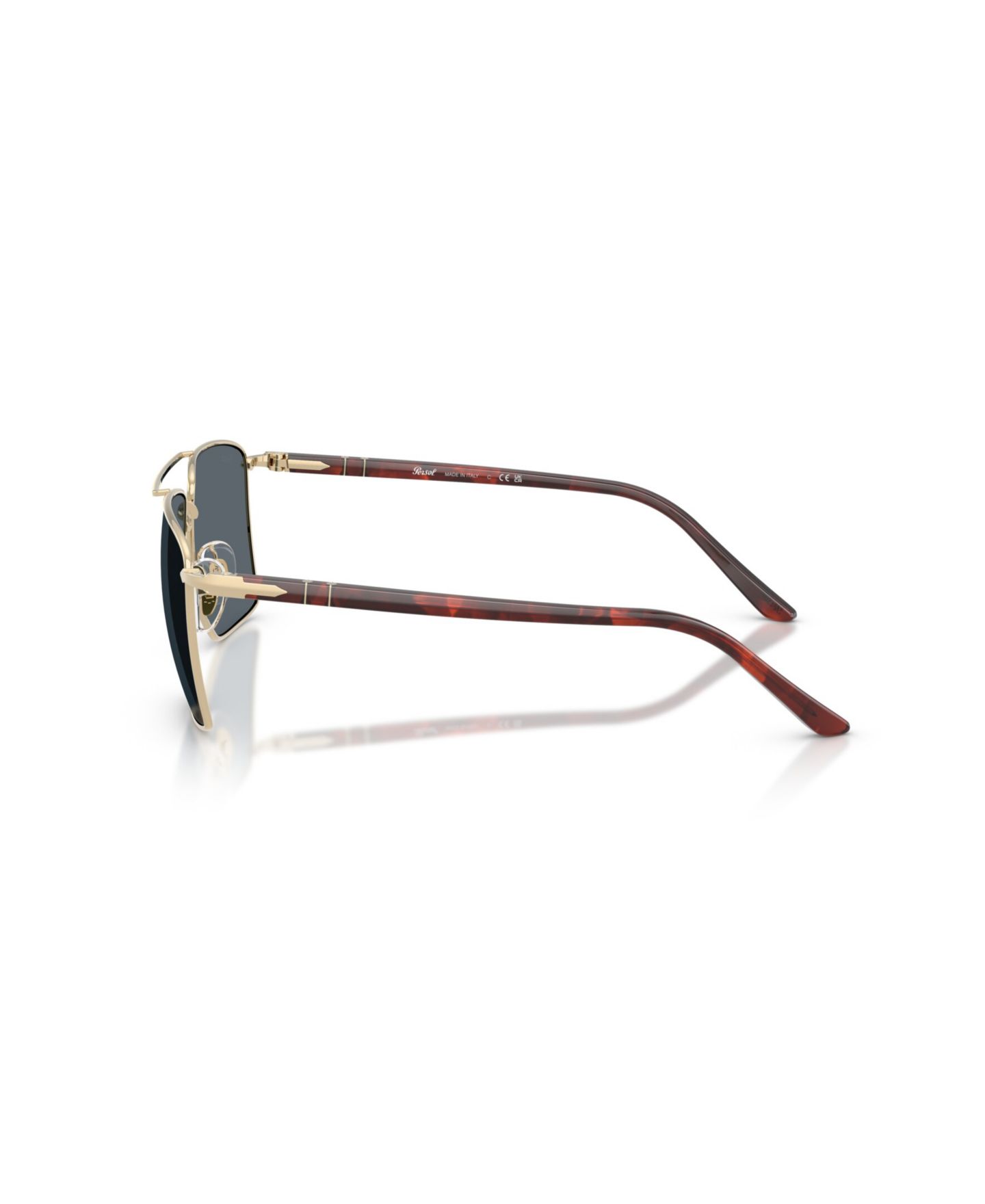 Женские солнцезащитные очки Persol Square Blue-Lens Sunglasses Sartoria PO1031S, цвет: Золотой — фото 4