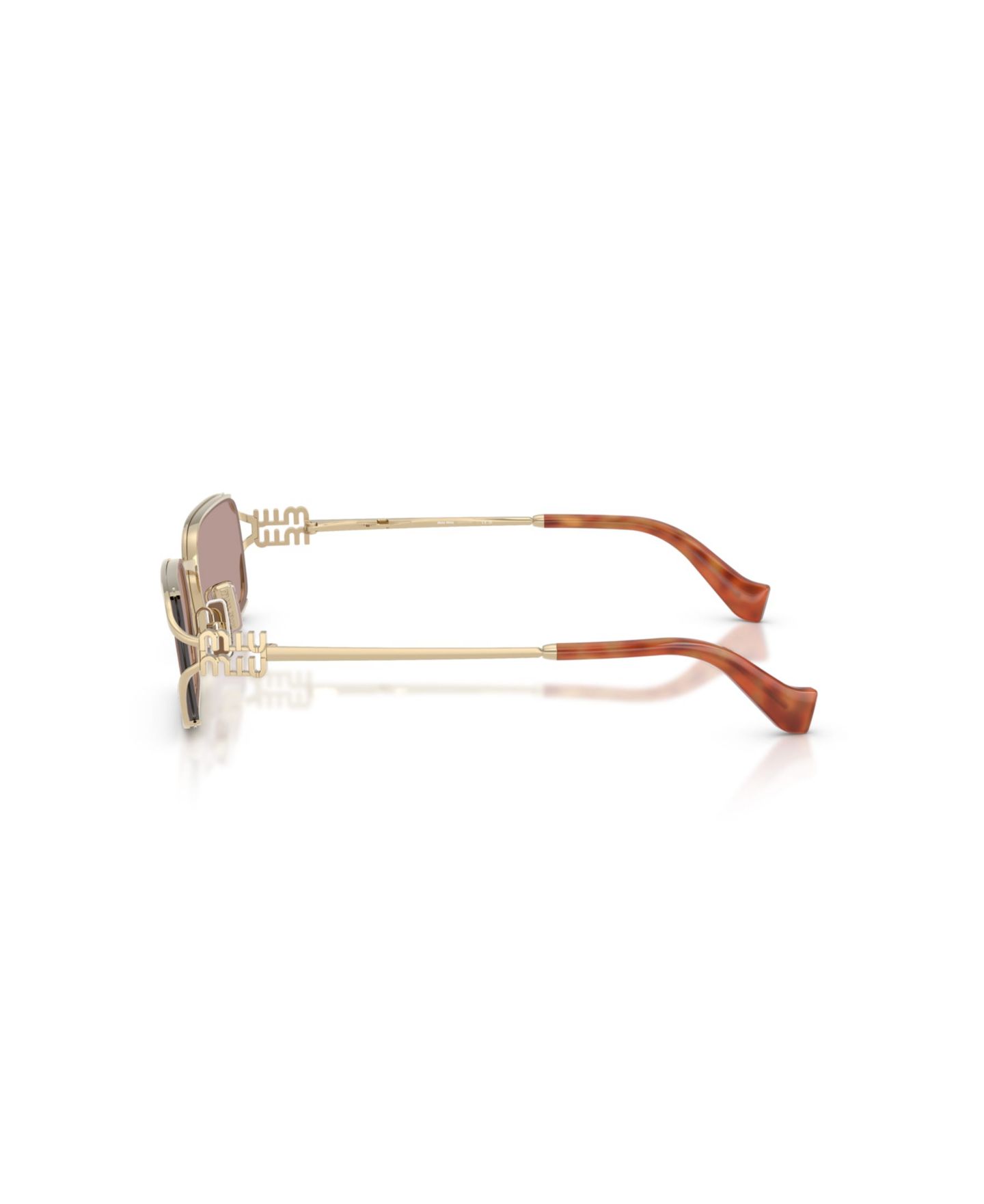 Женские солнцезащитные очки MIU MIU Sunglasses MU C50S, цвет: Бледный золотой — фото 5