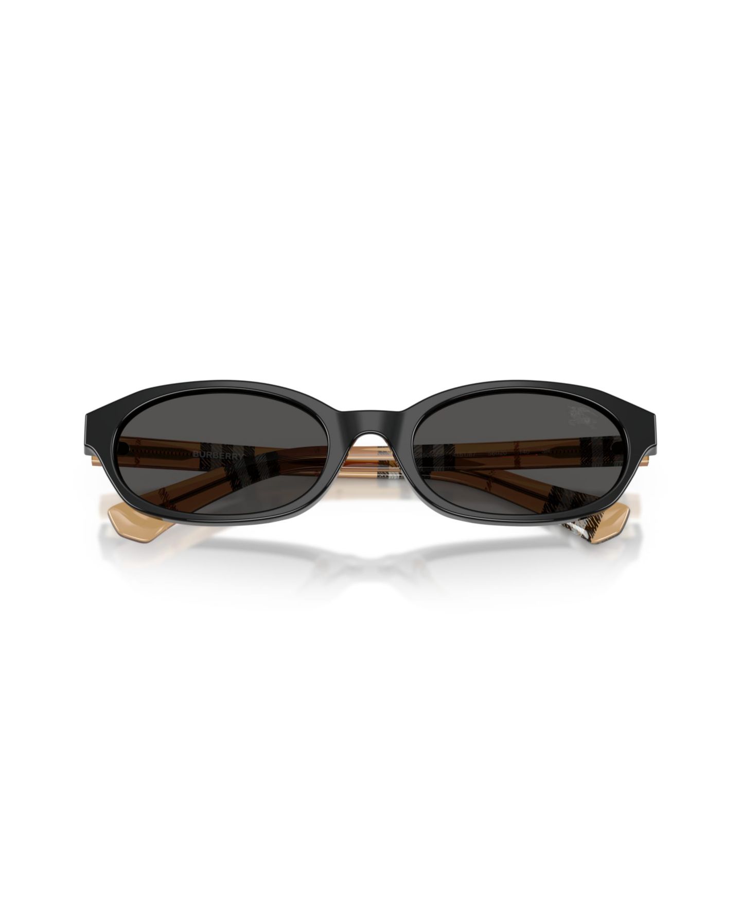 Женские солнцезащитные очки Burberry Oval Acetate Sunglasses BE4508D, цвет: Чёрный — фото 5