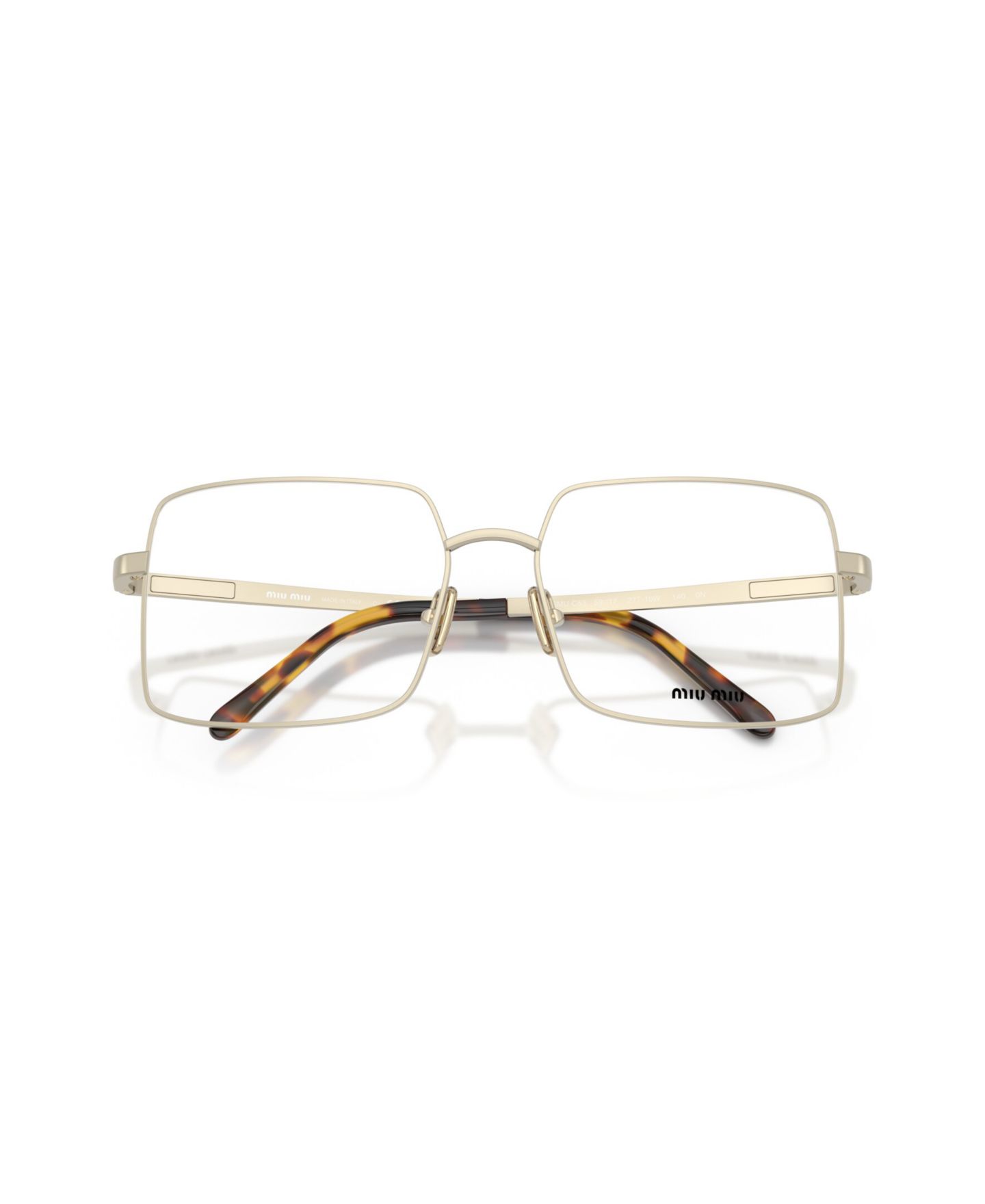 Женские очки MIU MIU Geometric Steel Eyeglasses MU C53S, цвет: Шампань — фото 5