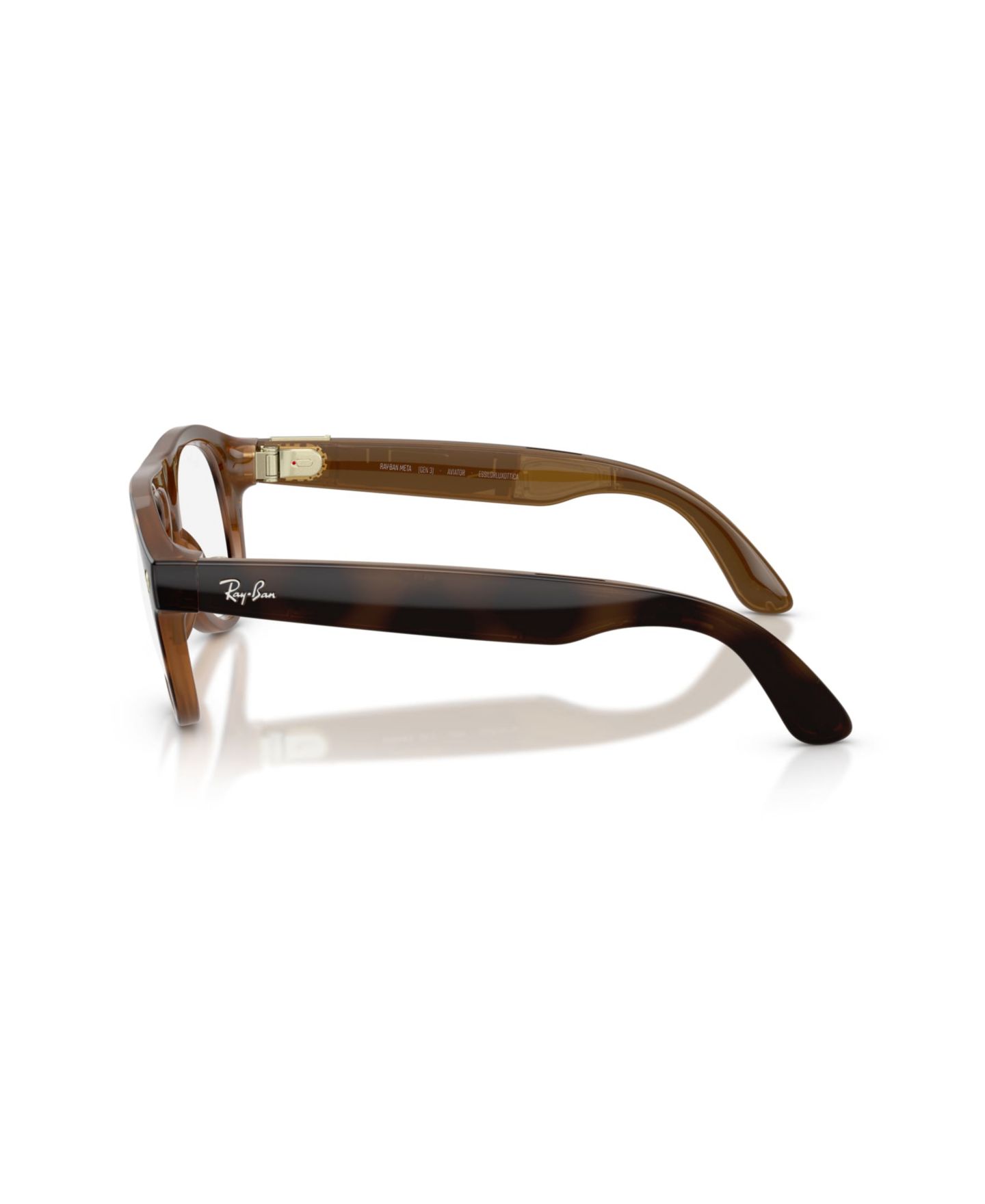 Солнцезащитные смарт-очки Ray-Ban Meta Gen 3 Aviator RW4016 с ИИ и линзами Transitions, цвет: Гавана — фото 3