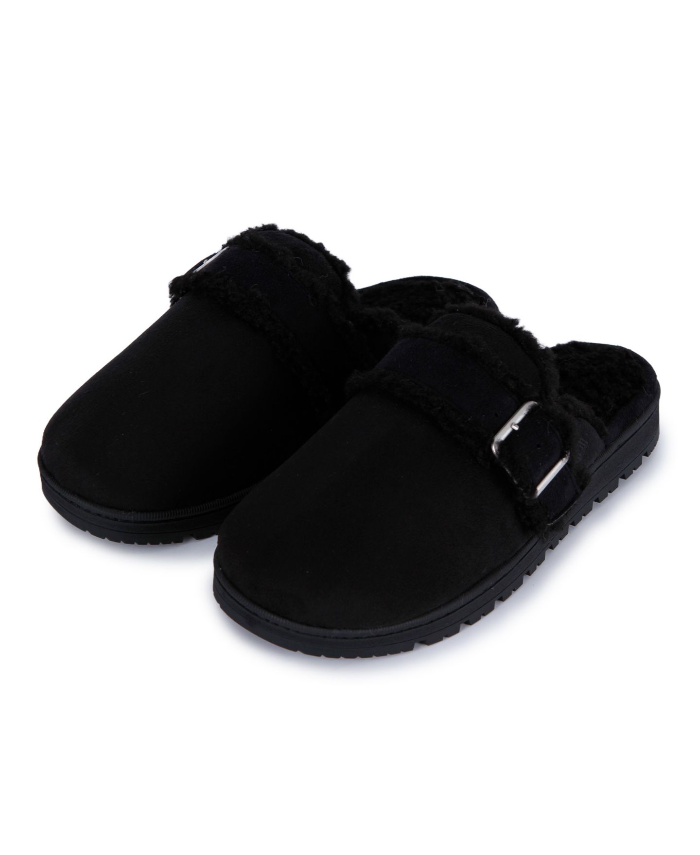 Женские тапочки Isotoner Signature Buckle Scuff Slippers, цвет: Чёрный — фото 6
