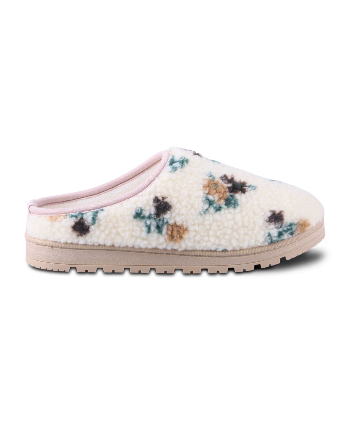 Женские сабо Isotoner Signature Isotoner Floral Sherpa Indoor/Outdoor Clog Slippers, цвет: Коричневый — фото 2