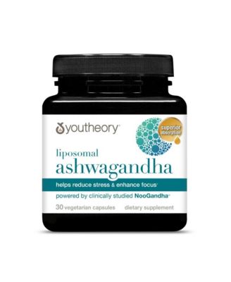 Liposomal Ashwagandha Supplement, 30 Vegetarian Capsules (30 Day Supply)  Powered by Clinically Studied NooGandha