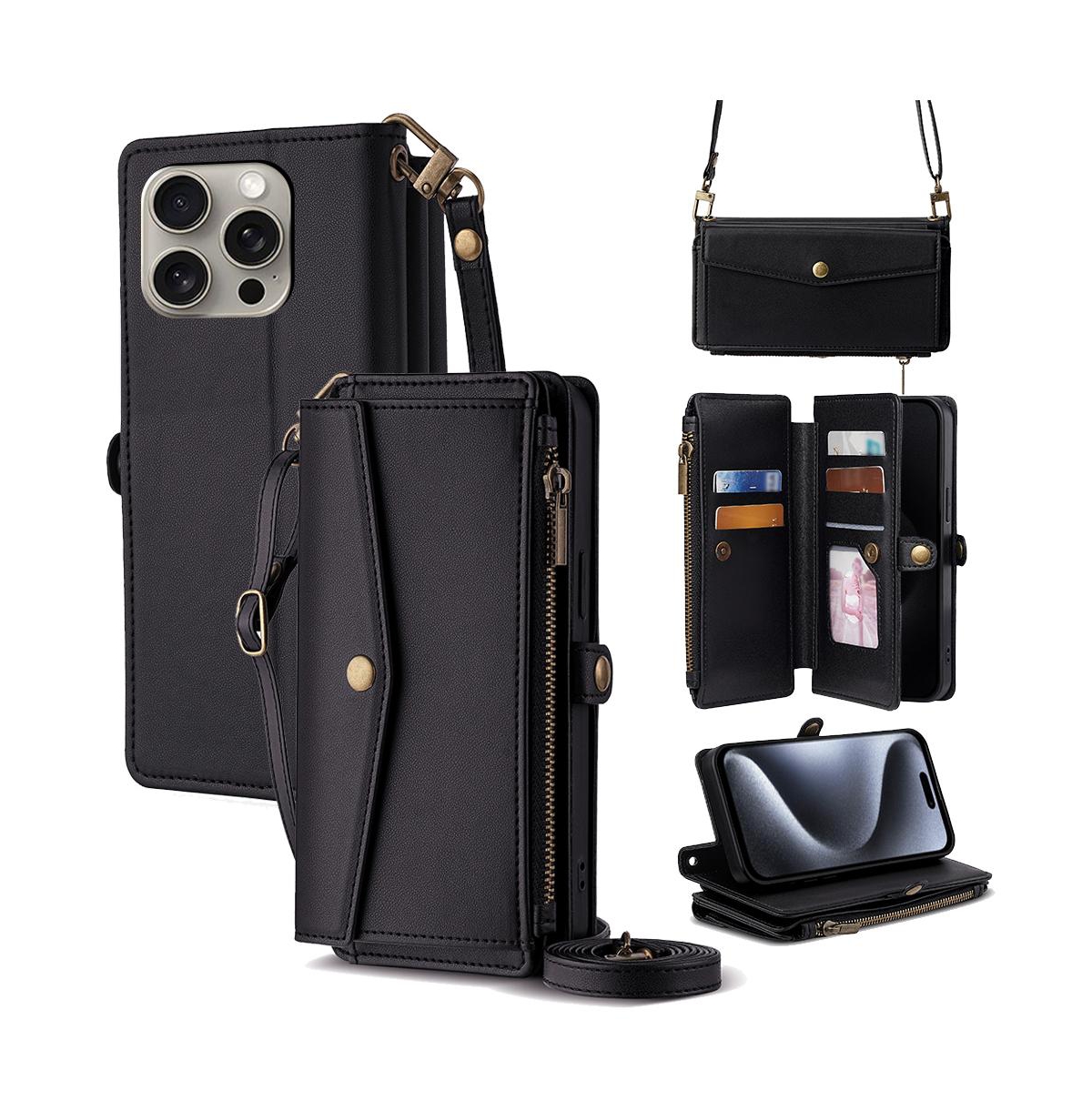 Artudatech Wallet Crossbody Drop-Protective Phone Case for iPhone 12-17