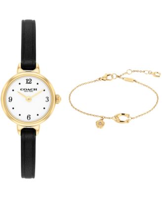 Women's Quartz Iris Black Calfskin Watch 22.5mm