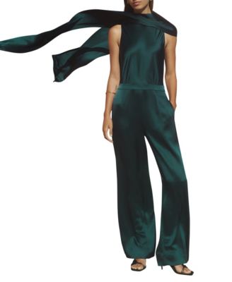 Women's Farah Capeback Cowl-Neck Wide-Leg Jumpsuit