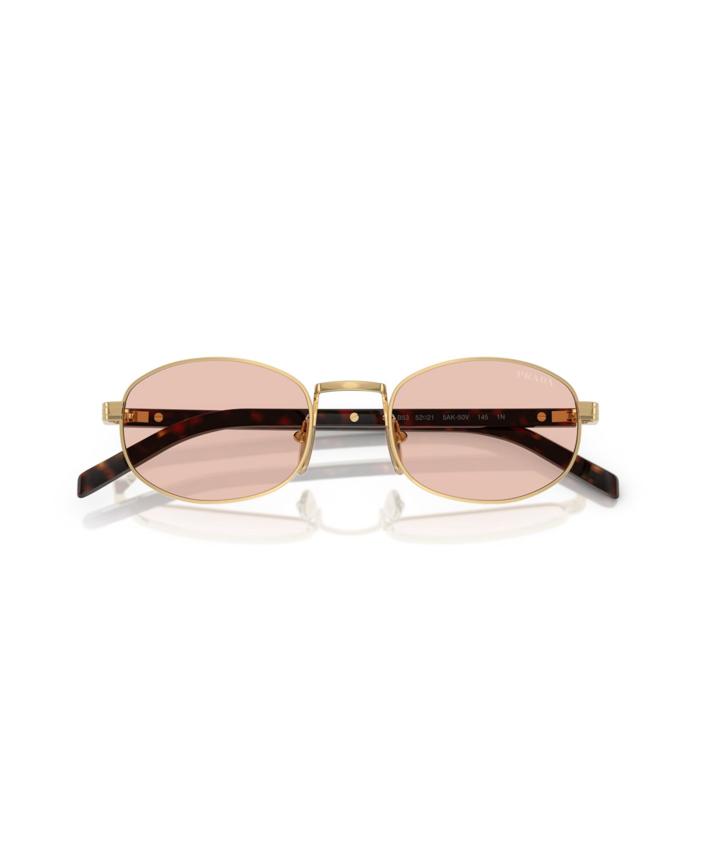 Женские солнцезащитные очки PRADA Sunglasses, PR B53S, цвет: Золотой — фото 10