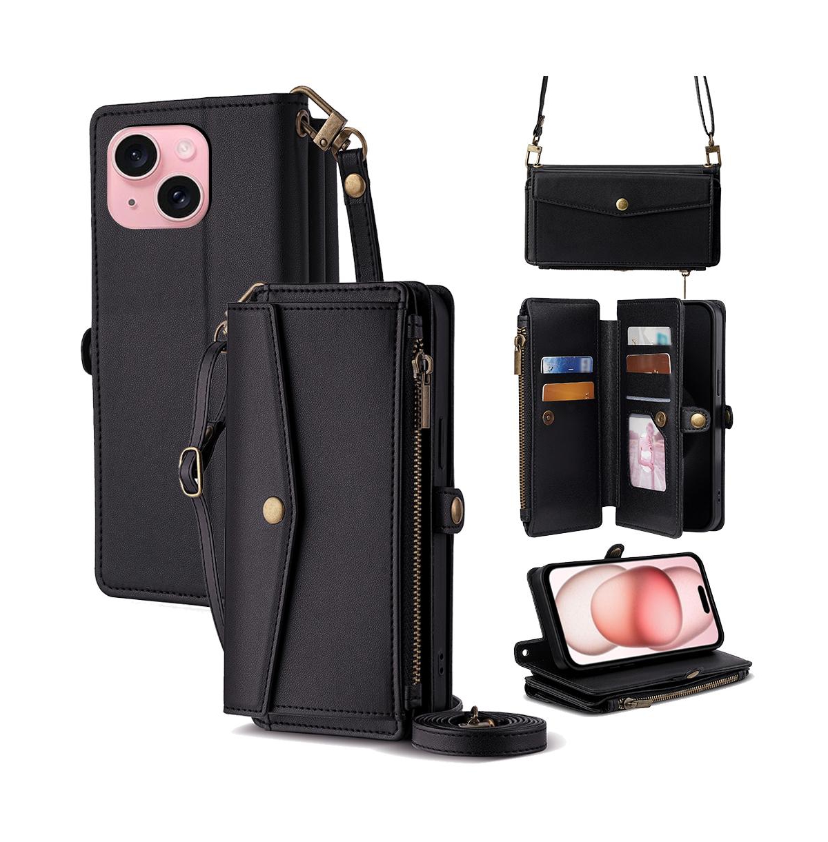 Artudatech Wallet Crossbody Drop-Protective Phone Case for iPhone 12-17