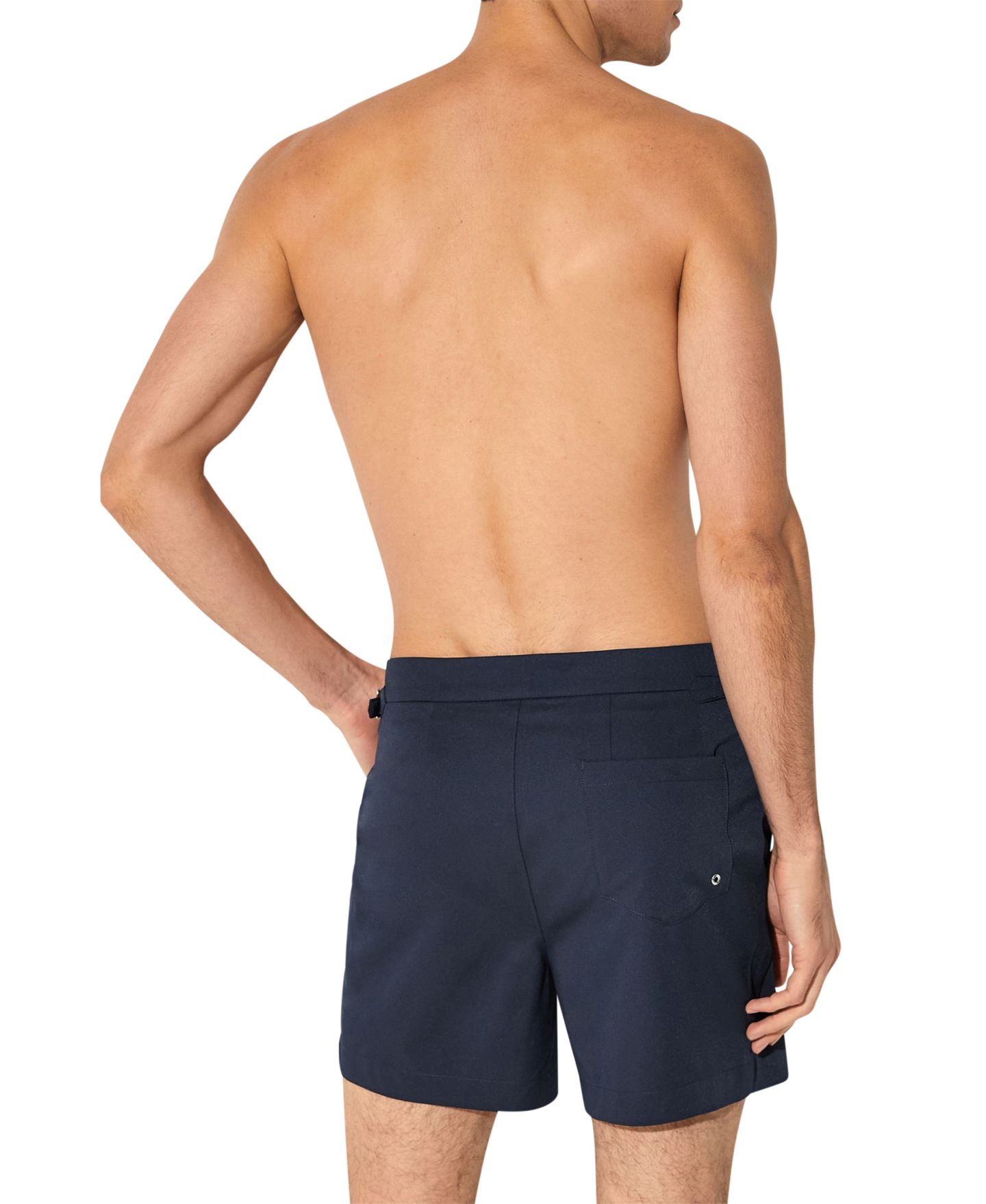 Мужские шорты REISS Sun Regular-Fit Side-Adjuster Swim Shorts, 6" Inseam, цвет: Тёмно-синий — фото 2
