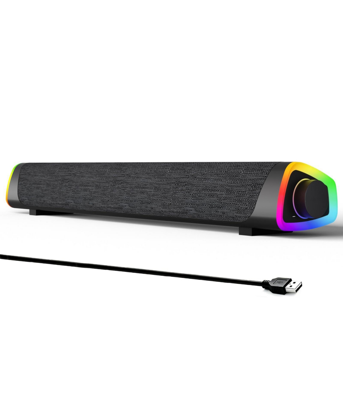 Lofree Wired Led Lights Slanted-Design Soundbar - Gray usb  bluetooth