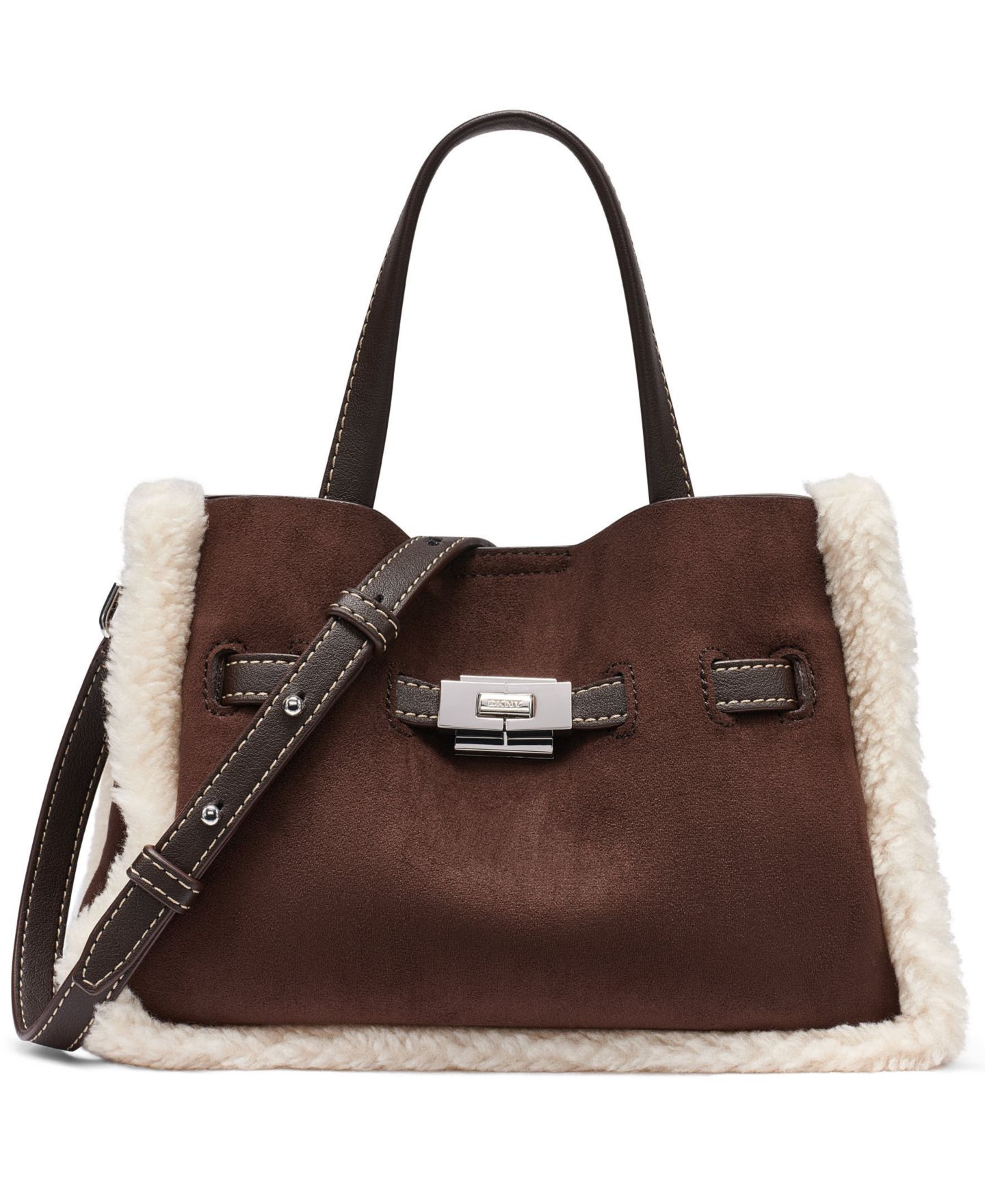 Женская сумка DKNY Bryar Small Satchel Handbag, цвет: Кофейный — фото 1