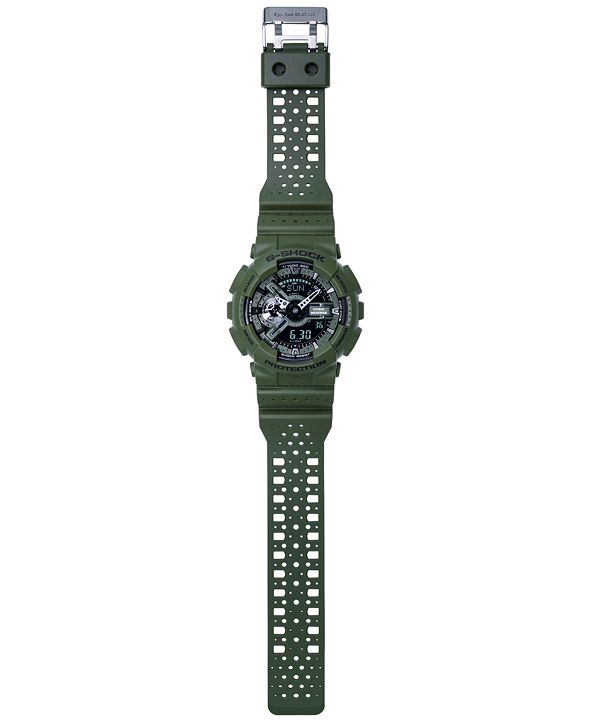 G-Shock Men's Analog-Digital Green/Black Dual Layer Resin Strap Watch ...