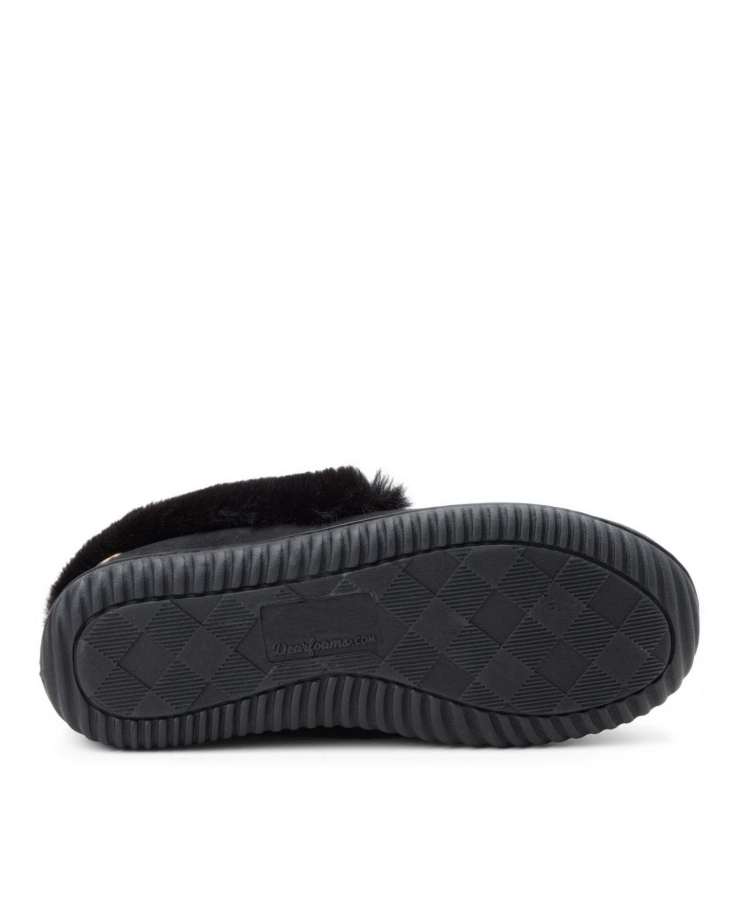 Женские тапочки Dearfoams Ryland Cabin Moccasin Slipper, цвет: Чёрный — фото 5