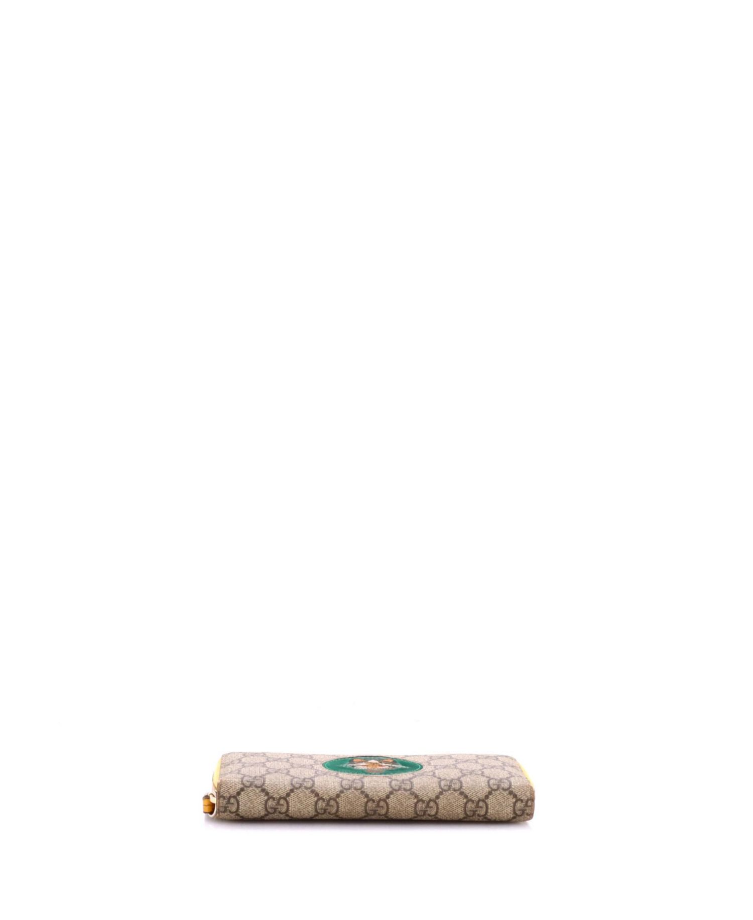 Zip Around Wallet GG Coated Canvas with Applique