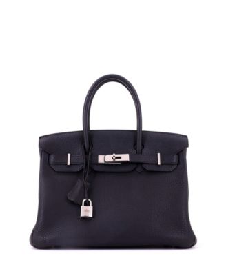Birkin 30 Fjord Leather Palladium Hardware Handbag