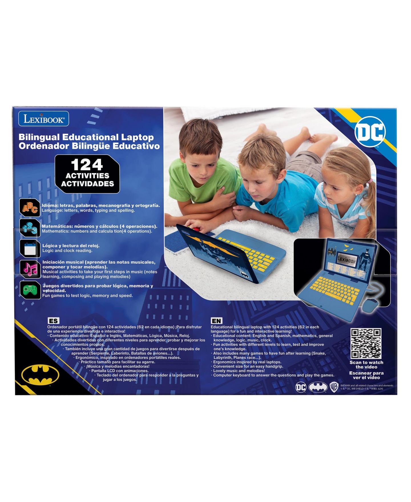 Детские игрушки Warner Batman Bilingual 124-Activity Educational Laptop, 2-Piece Set, Ages 3+ — фото 7