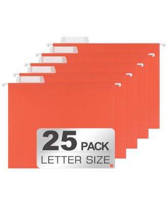 25 Packs Hanging File Folders Assorted Colors Letter Size 15 Cut Tabs Expandable Organizer