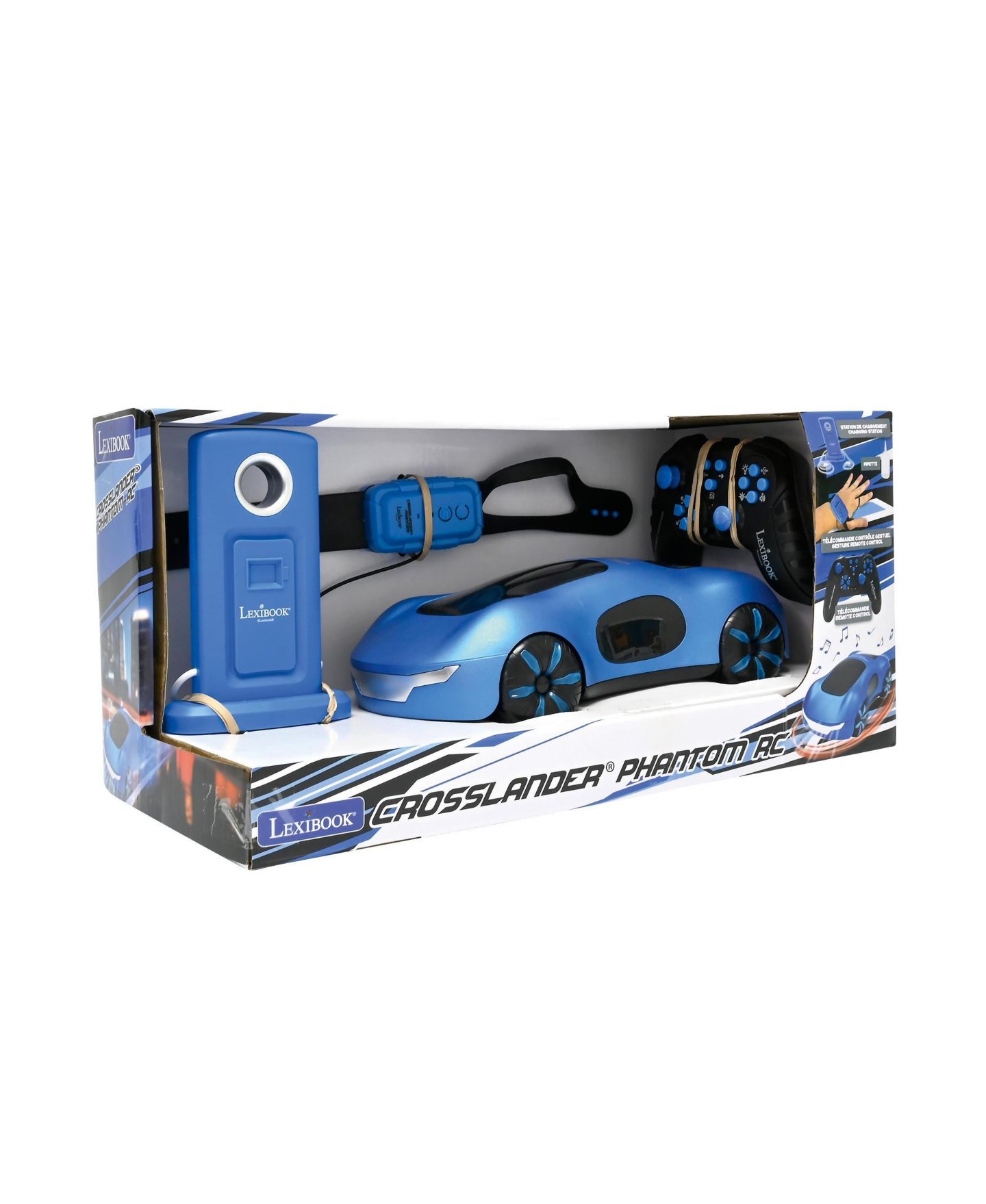Детская игрушка Lexibook Crosslander Phantom Gesture Control Drift Mode Smoke RC Racing Car RC65, цвет: Синий — фото 8