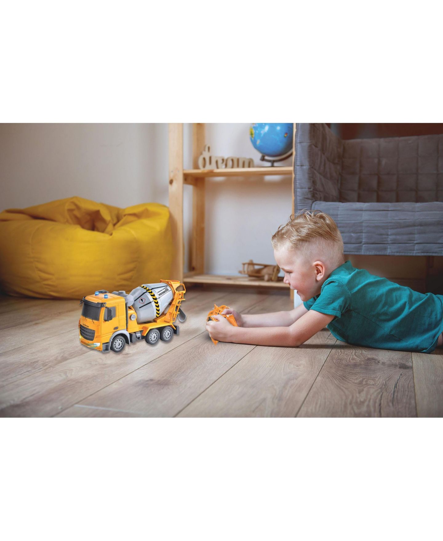Детская игрушка Lexibook Crosslander Pro Remote-Controlled 360-Degree Rotating RC Concrete Mixer with Light Effects — фото 3