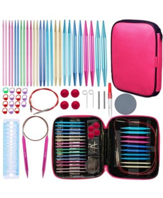 13 Pair Interchangeable Circular Knitting Needles Set With Case
