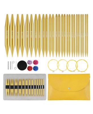 Interchangeable Circular Knitting Needles Set 13 Pairs 4 Cable Lengths With Storage Case