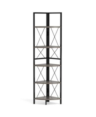 63-Inch Freestanding Five-Tier Corner Storage Shelf