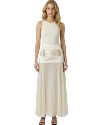Women's High-Waisted Sheer Maxi Skirt