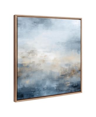 Sylvie Tonal Abstract Framed Canvas by The Creative Bunch Studio