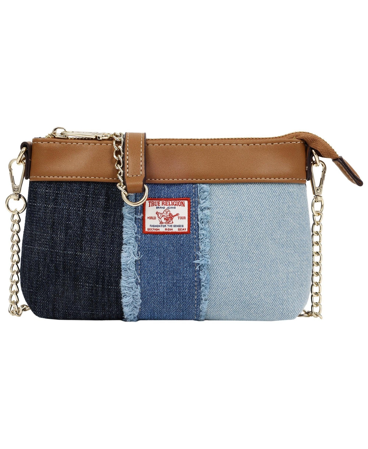 True Religion Caleb Highbridge Patchwork Denim Crossbody Pouch