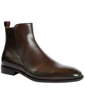 Men's Marce Plain-toe Side-zip Leather Boots