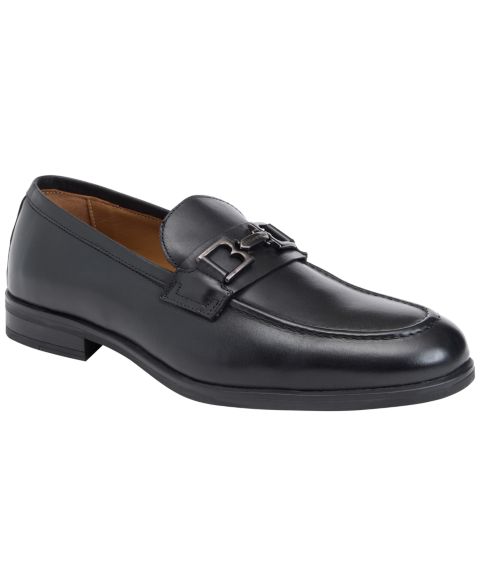 Мужские туфли Bruno Magli Fiorenzo Round Toe, цвет: Чёрный кожаный