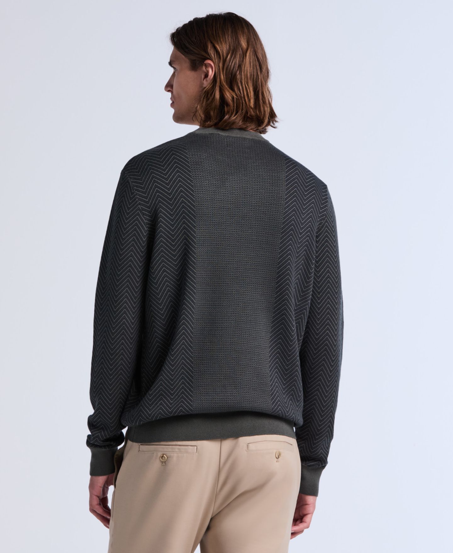 Мужской свитер Perry Ellis Stitch Mix Long-Sleeve Crewneck, цвет: Urban Chic — фото 4