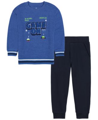 Toddler Boys' 2T-5T Graphic Fleece Top and Pants, 2-Piece Set