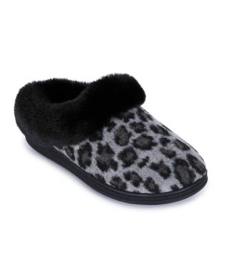Women's Leo Faux Fur Arch Support Clog Slippers