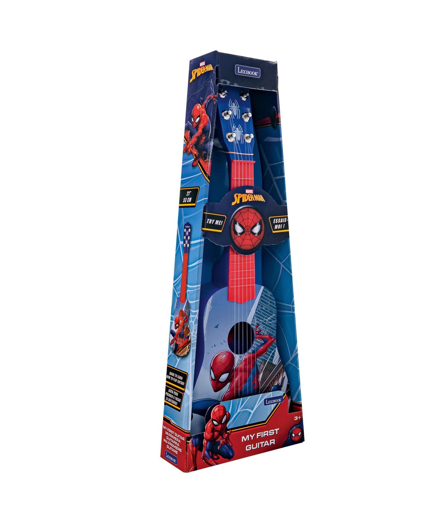 Детская игрушка Spiderman My First Wooden Guitar with 6 Nylon Strings and Learning Guide, от 3 лет — фото 8