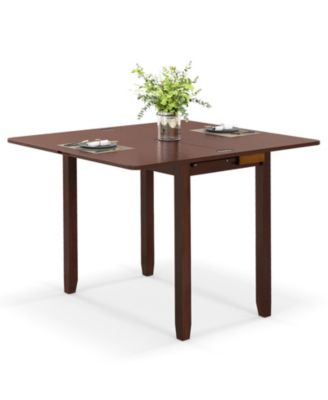 Mid-Century Folding Dining Table for 4 with Hidden Storage