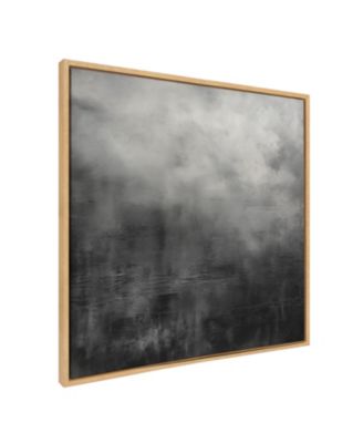 Sylvie Tonal Abstract Framed Canvas by The Creative Bunch Studio