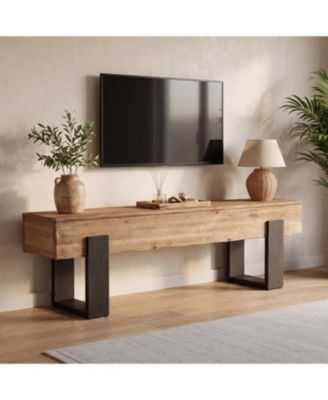 63-Inch Solid Wood TV Stand for 55/60/65/75-Inch TVs