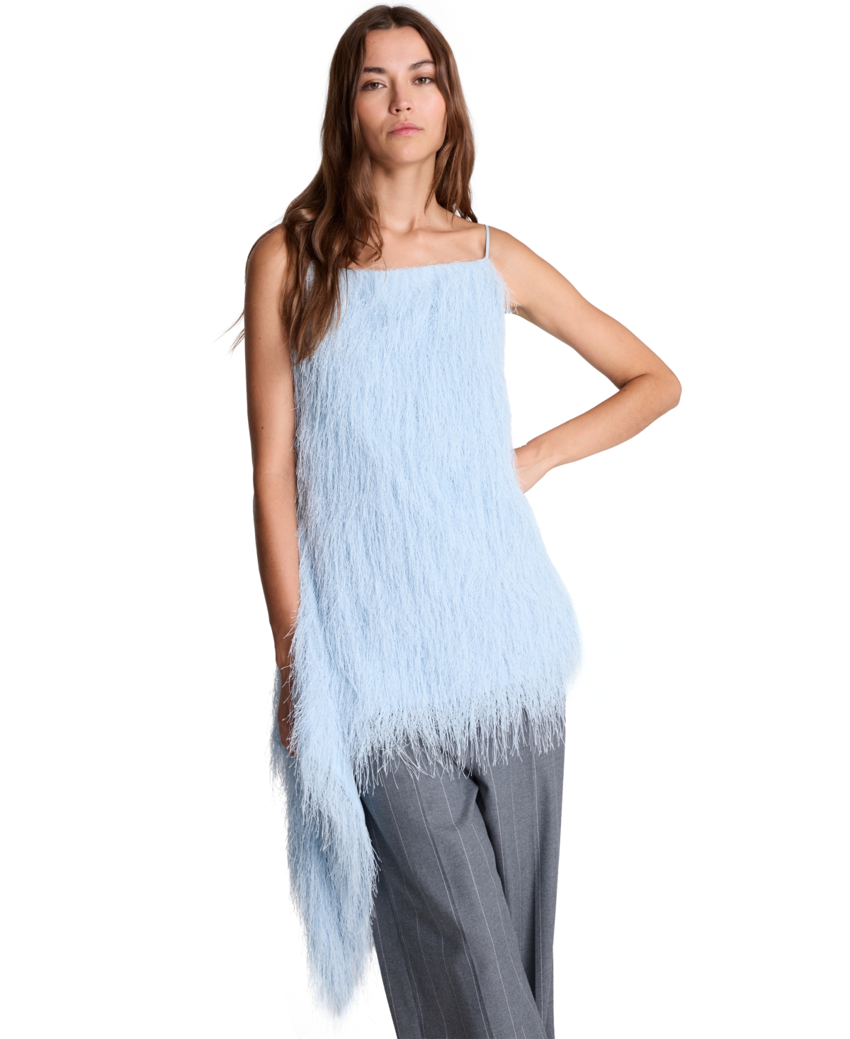 Kenneth Cole Women's Sleeveless Square Neck Longline Cami